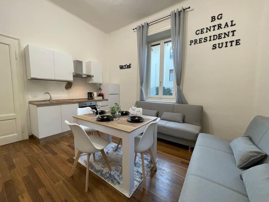 Bg Central President Suite Con Parcheggio - Vista Citta Alta แบร์กาโม ภายนอก รูปภาพ