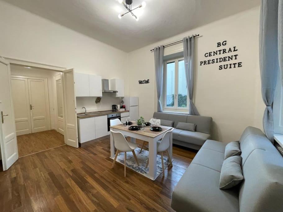 Bg Central President Suite Con Parcheggio - Vista Citta Alta แบร์กาโม ภายนอก รูปภาพ